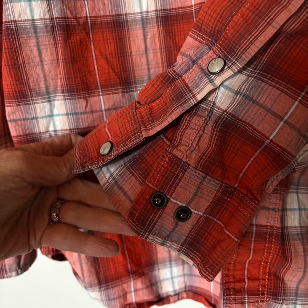 Carhartt Rugged Flex Flannel Plaid‎ Shirt Mens Large Relaxed Fit Workwear - Picture 6 of 9